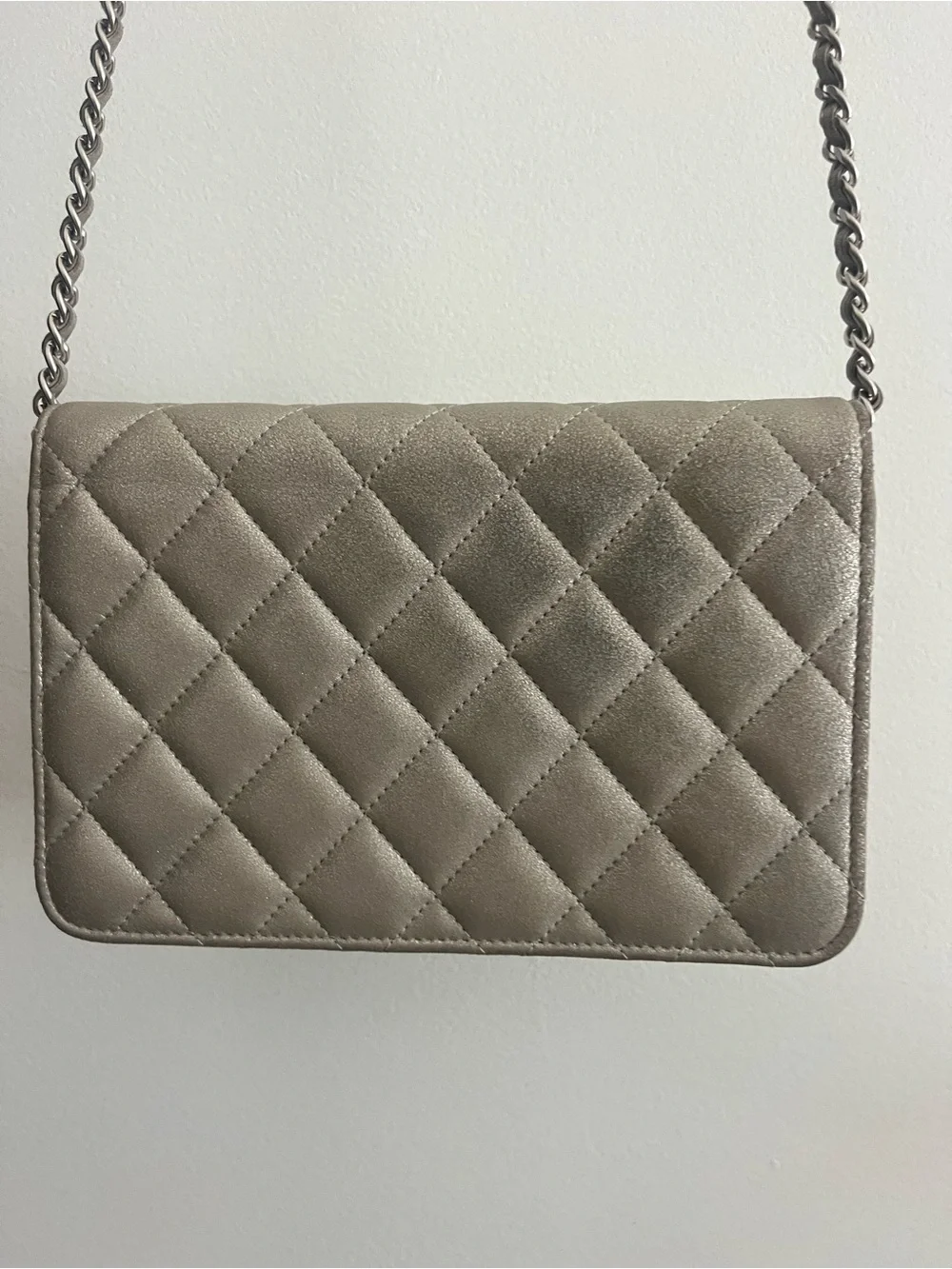 Chanel Metallic Wallet on Chain